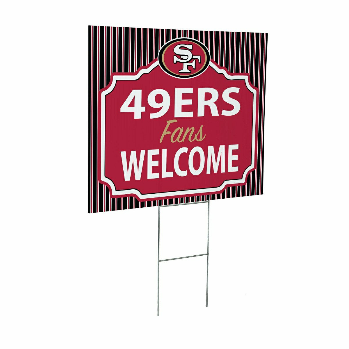 San Francisco 49ers Coroplast Yard Sign, "Fans Welcome" - NFL Home