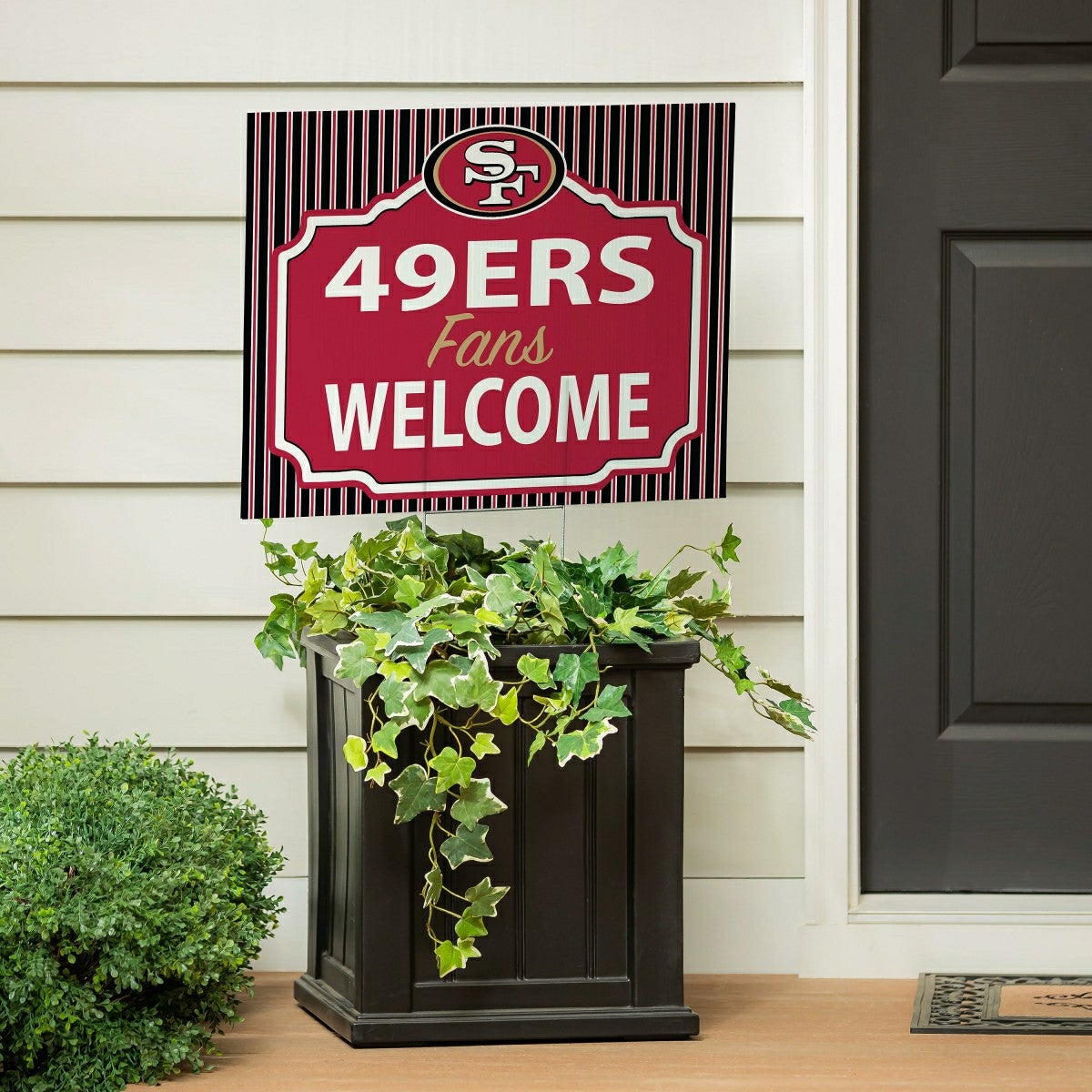 San Francisco 49ers Coroplast Yard Sign, "Fans Welcome" - NFL Home