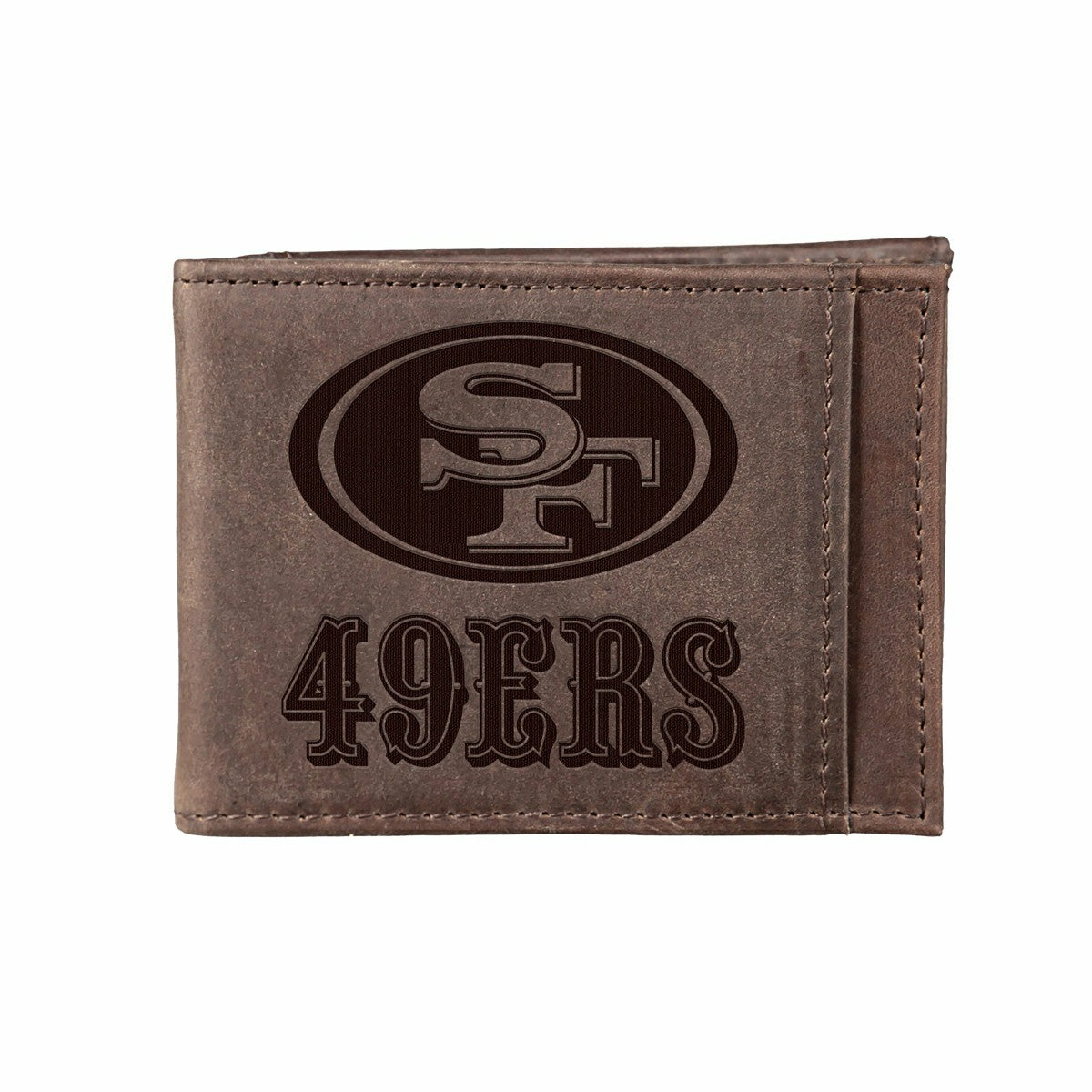 Front Pocket Wallet w/ RFID Blocking, San Francisco 49ers, Brown - NFL Home