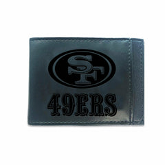 Front Pocket Wallet w/ RFID Blocking, San Francisco 49ers, Black - NFL Home