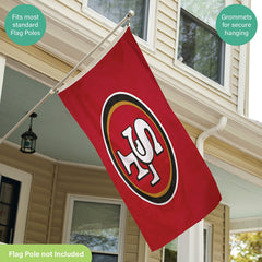 San Francisco 49ers Single Sided Estate Flag with 2 Grommets, 3'x5' - NFL Home