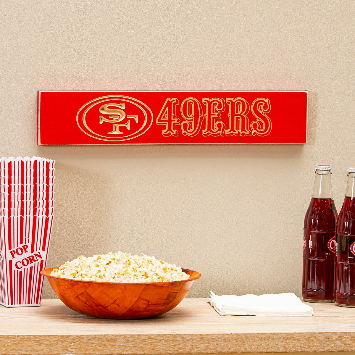 San Francisco 49ers Engraved Wood Sign, 49ers 3.5" x 18" - NFL Home