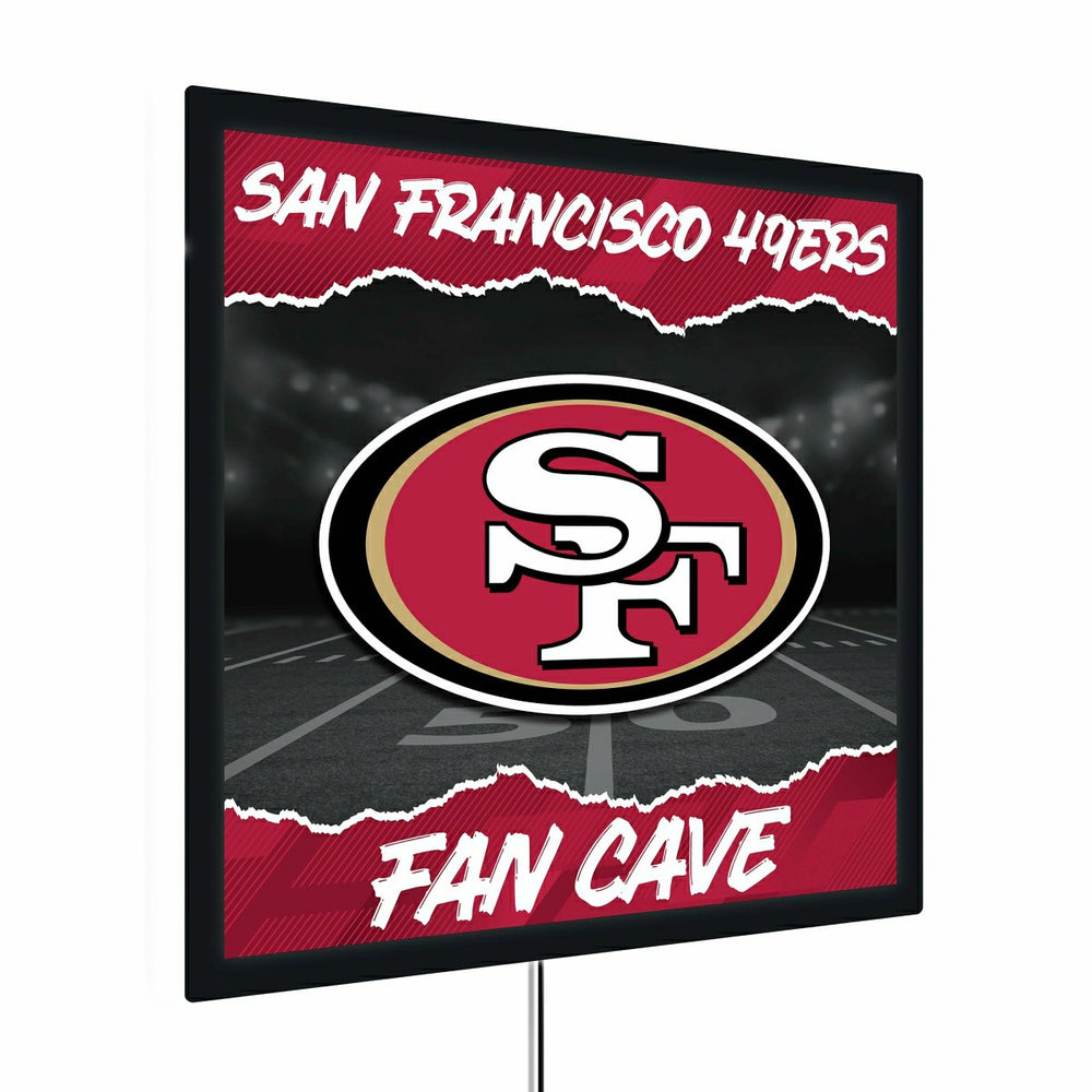San Francisco 49ers 23"H x 23"L LED Wall Decor, Edgelite, Square - NFL Home