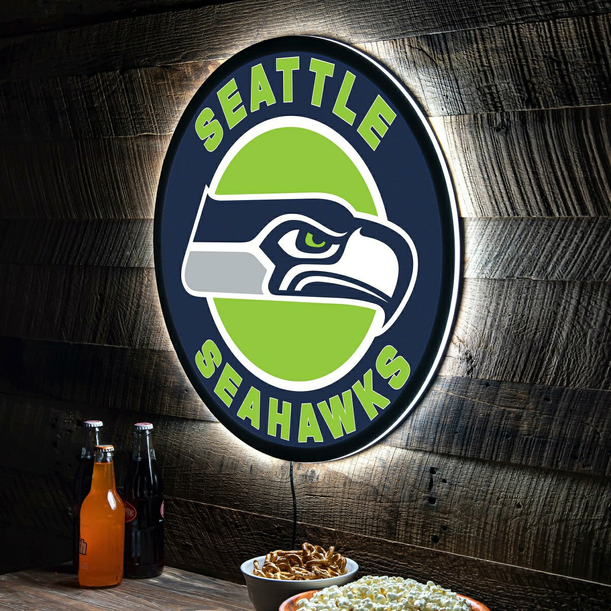 LED Wall Decor, Round, Seattle Seahawks - NFL Home