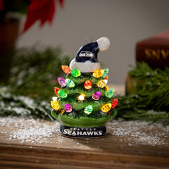4" Mini LED Tabletop Christmas Tree, Set of 2, Seattle Seahawks - NFL Home