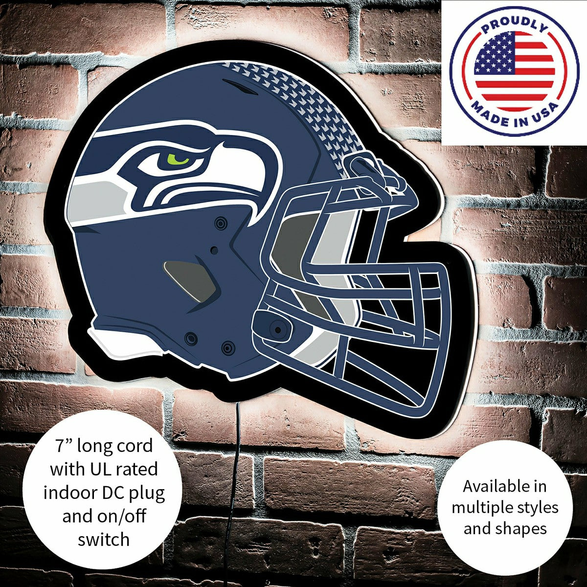 LED Wall Decor, Helmet, Seattle Seahawks - NFL Home