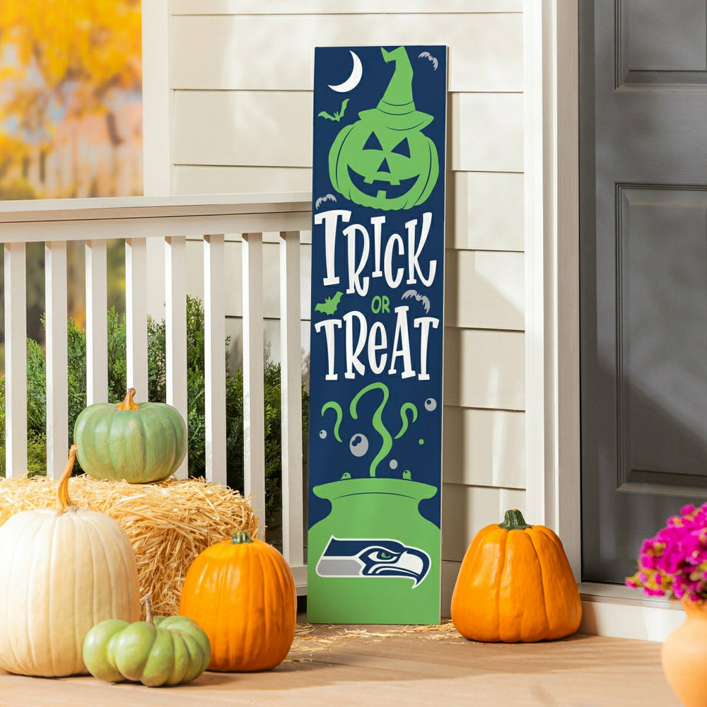 47" Double Sided Leaner, Seattle Seahawks, Halloween - NFL Home