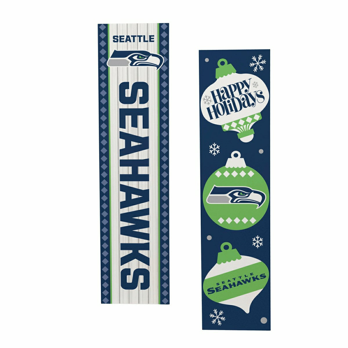 47" Double Sided Leaner, Seattle Seahawks, Christmas - NFL Home
