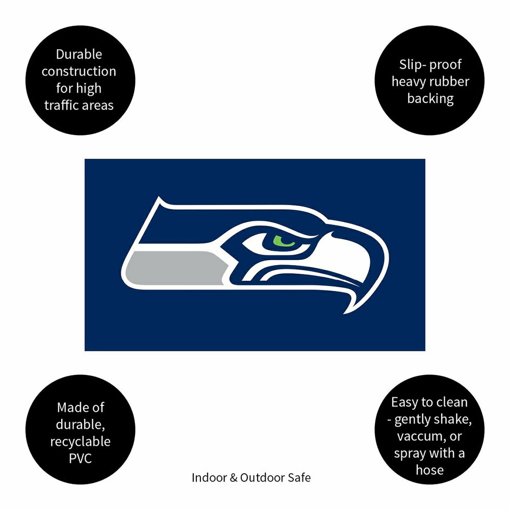 Full Color PVC Mat, 16" x 28", Seattle Seahawks - NFL