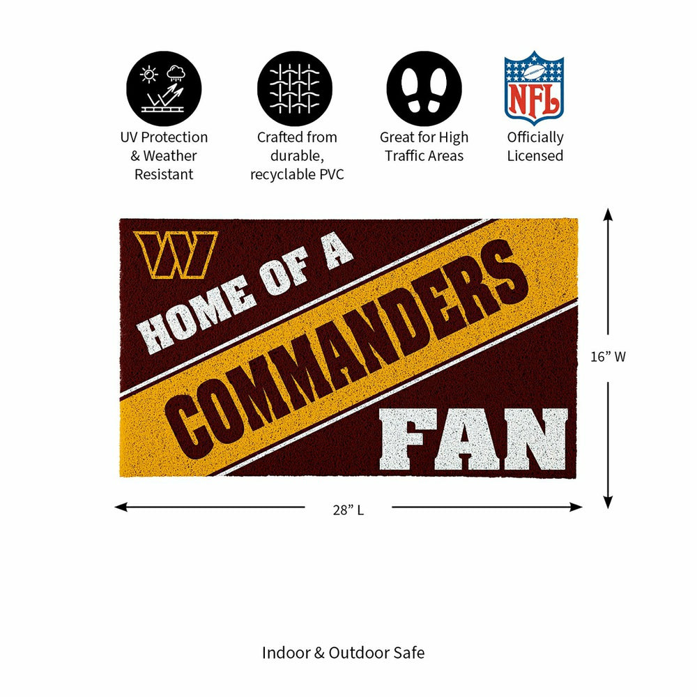 Washington Commanders, PVC Mat COLOR, Home of a Fan - NFL