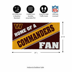 Washington Commanders, PVC Mat COLOR, Home of a Fan - NFL