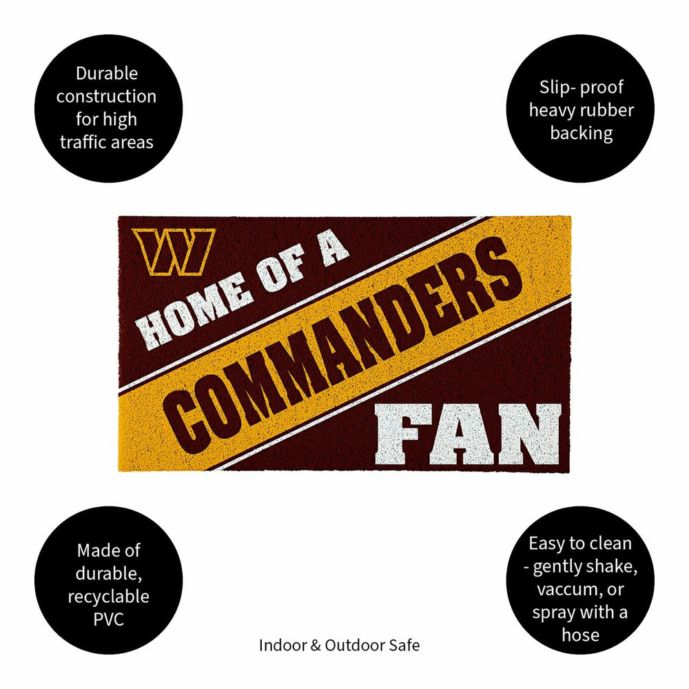 Washington Commanders, PVC Mat COLOR, Home of a Fan - NFL