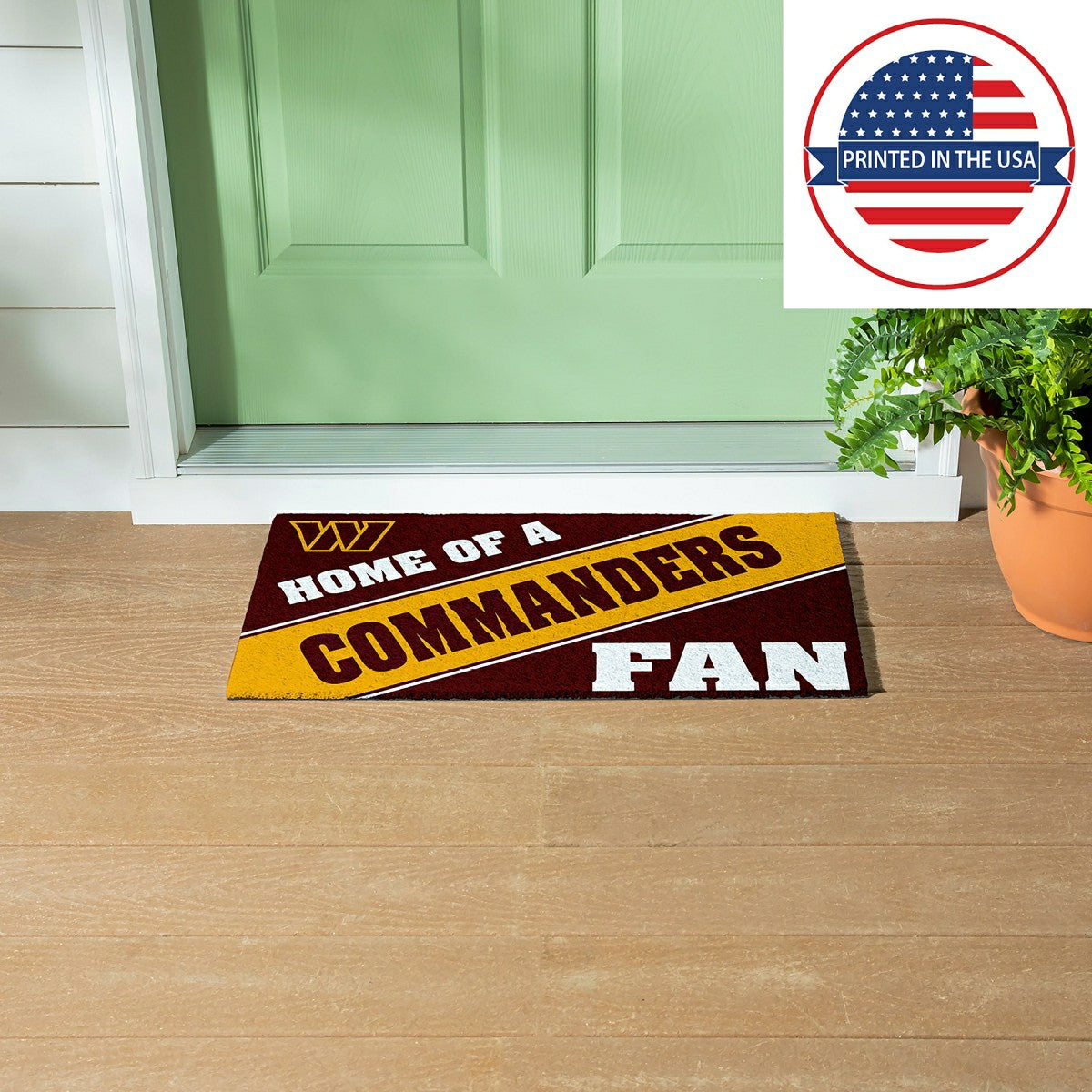 Washington Commanders, PVC Mat COLOR, Home of a Fan - NFL