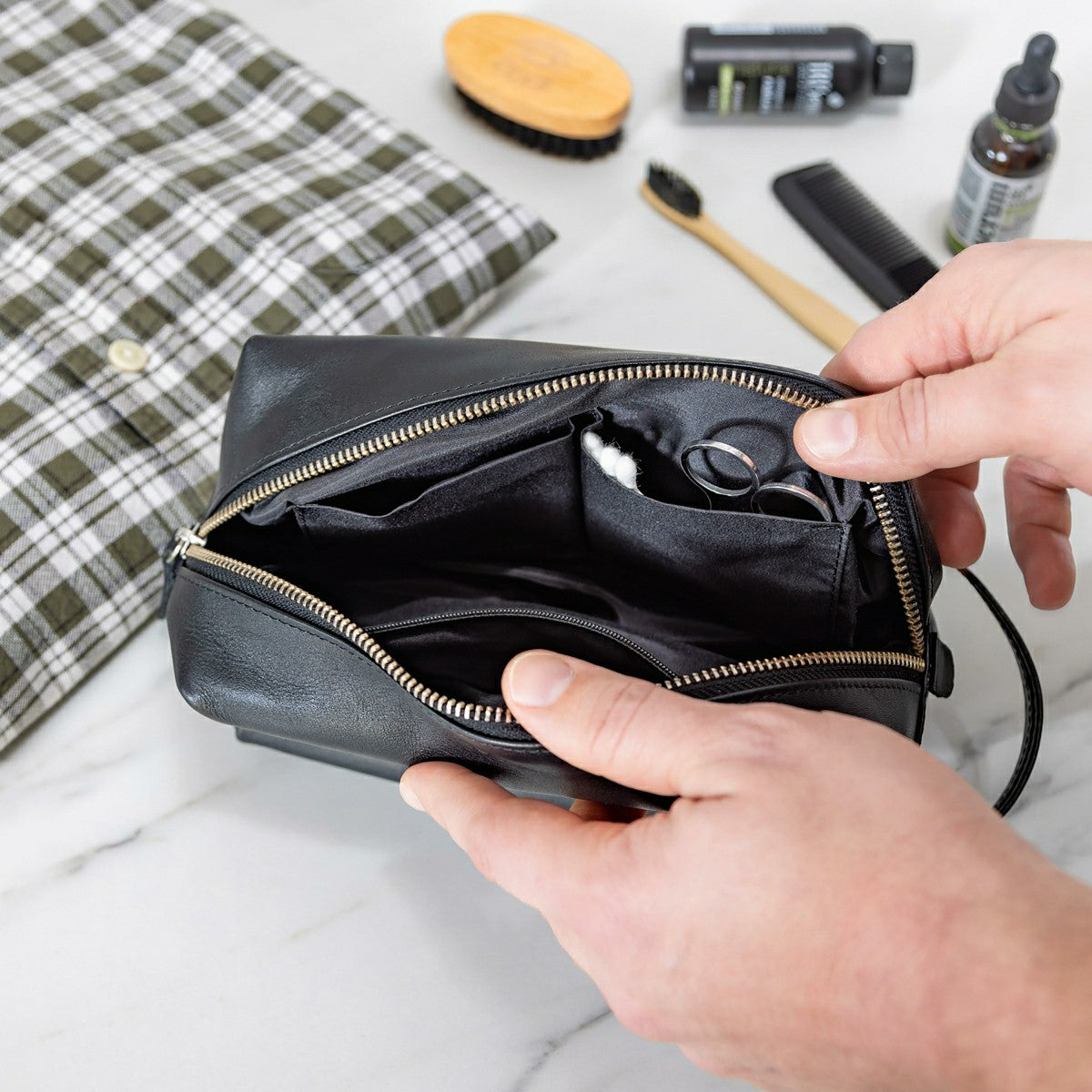 Washington Commanders, Embossed Toiletry Bag, Black - NFL Home