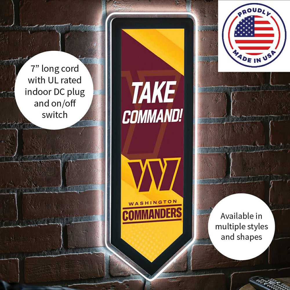 LED Wall Decor, Pennant, Washington Commanders - NFL Home