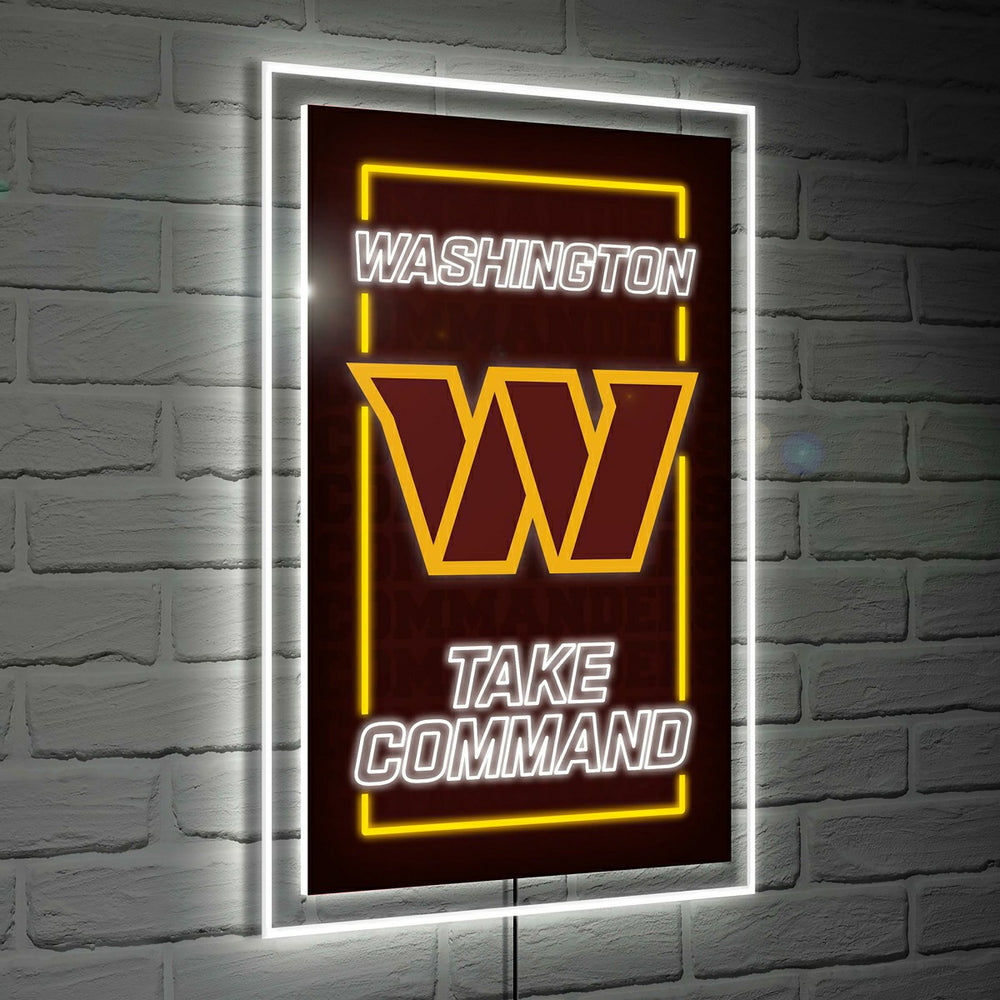 Washington Commanders NFL Football Rectangle Neolite LED Decor - NFL Home