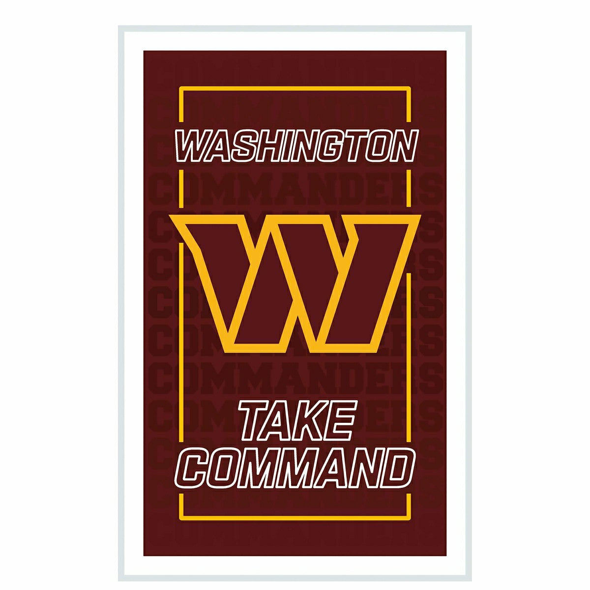 Washington Commanders NFL Football Rectangle Neolite LED Decor - NFL Home