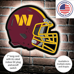 LED Wall Decor, Helmet, Washington Commanders - NFL Home