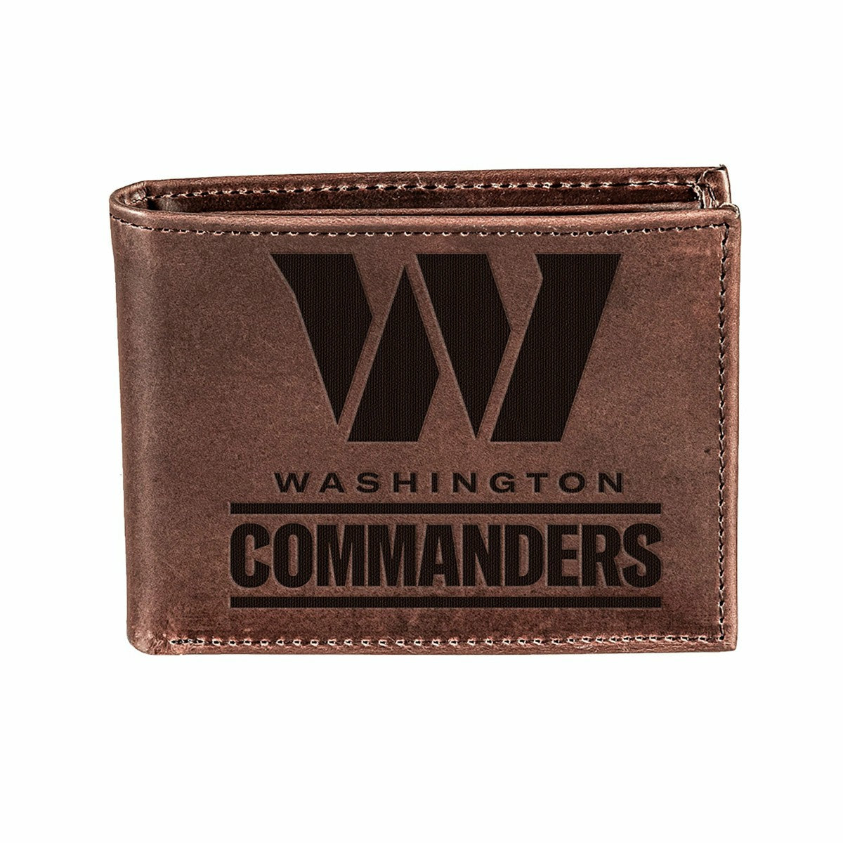 Washington Commanders, Bi-Fold Wallet, Brown, CH, 100% Genuine Leather - NFL Home