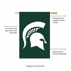 Michigan State University Applique House Flag - Home Collegiate