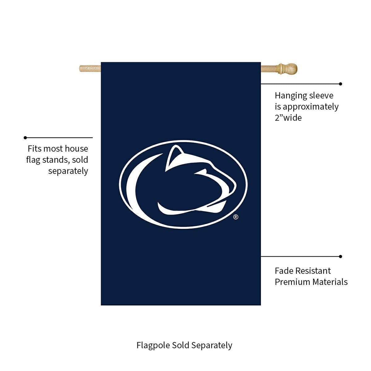 Applique Flag, Reg, Penn State - Home Collegiate