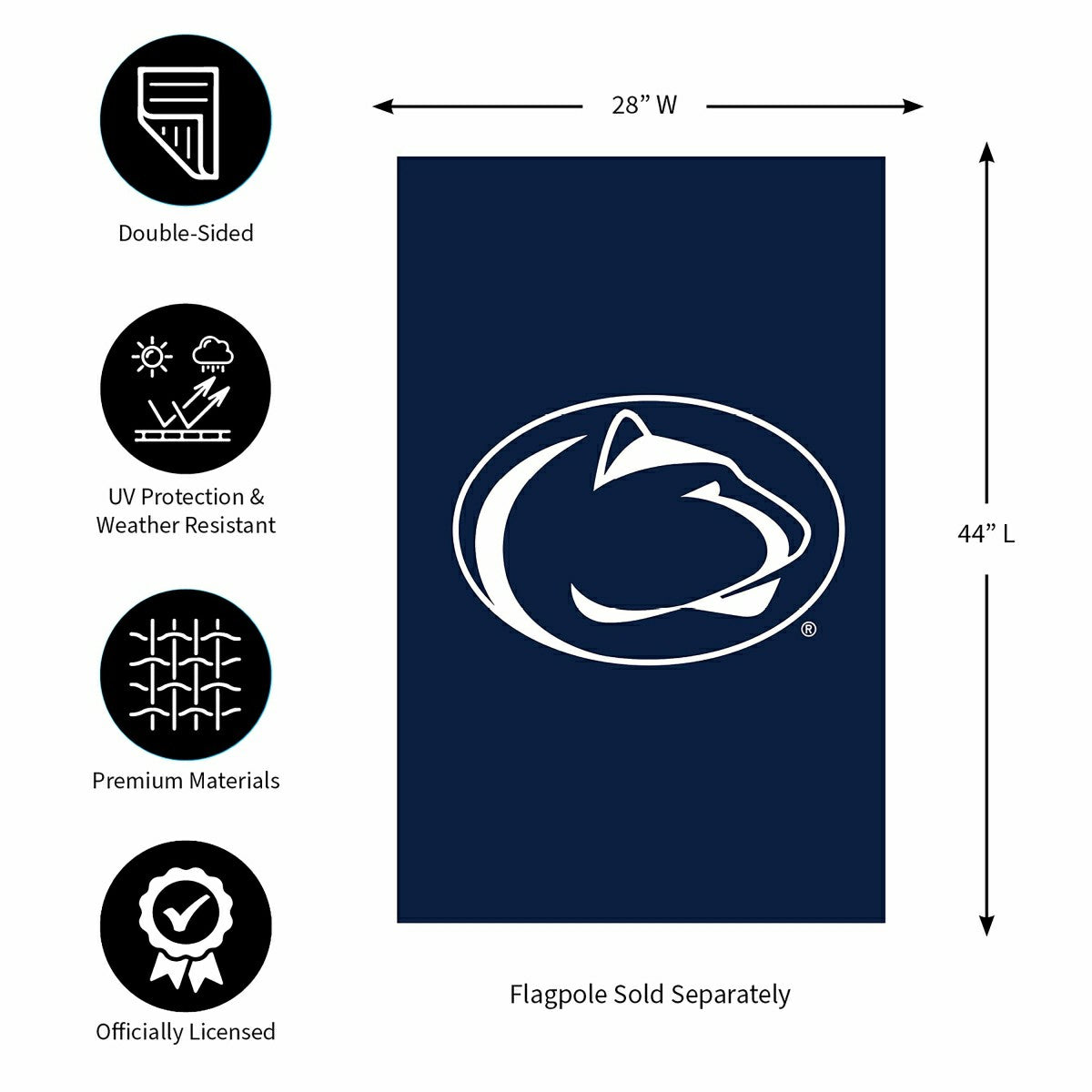 Applique Flag, Reg, Penn State - Home Collegiate