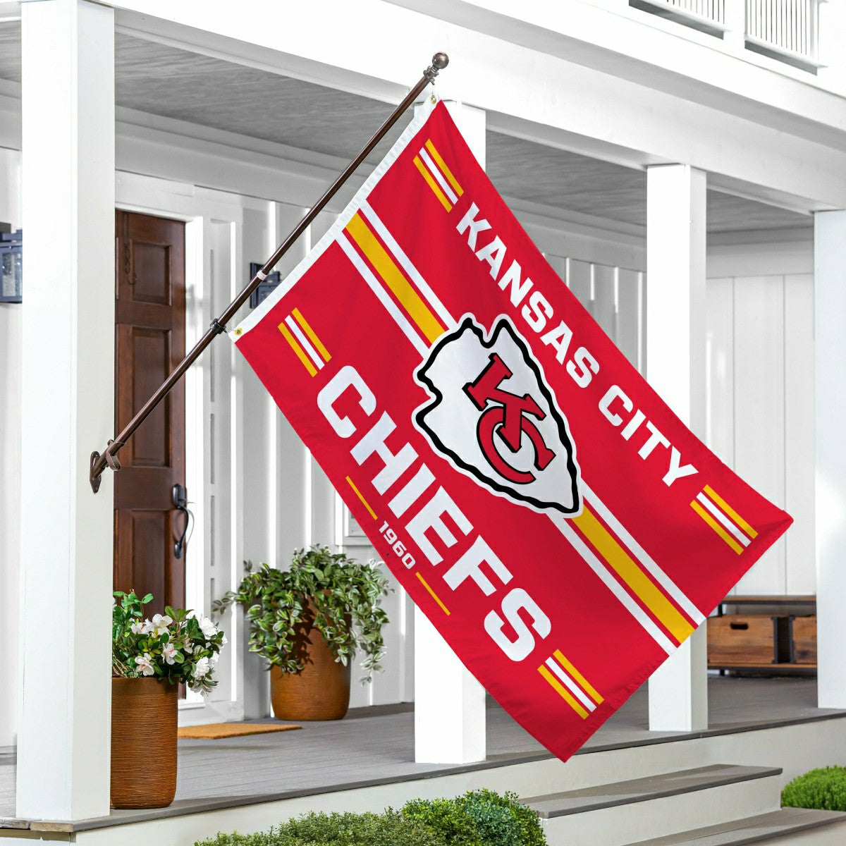 Kansas City Chiefs Single Sided Estate Flag with 2 Grommets, 3'x5' - Home