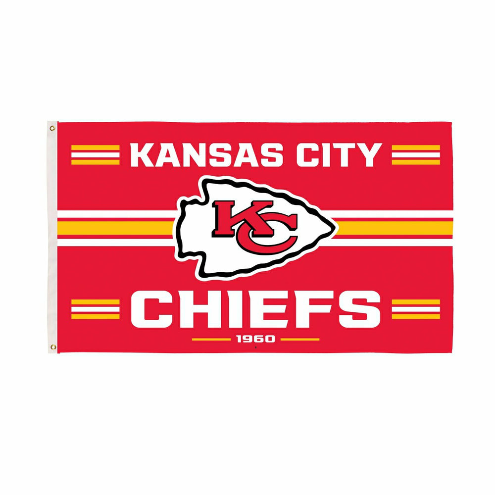 Kansas City Chiefs Single Sided Estate Flag with 2 Grommets, 3'x5' - Home