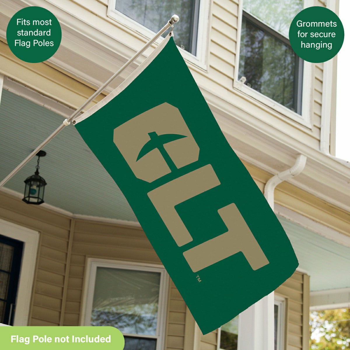 University of North Carolina, Charlotte Single Sided Flag w/ 2 Grommet - Home