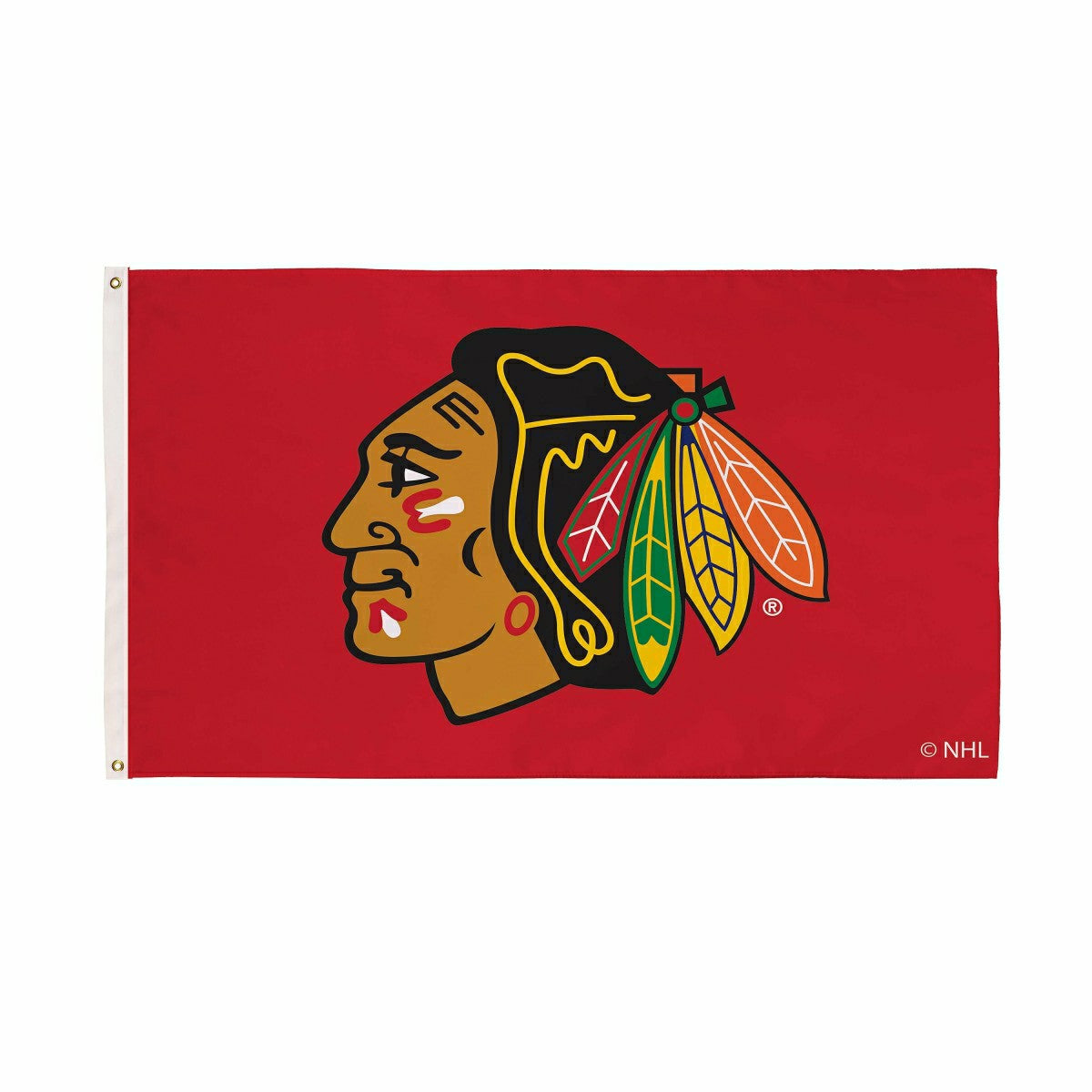 Chicago Blackhawks Single Sided Estate Flag with 2 Grommets, 3'x5' - NHL Home