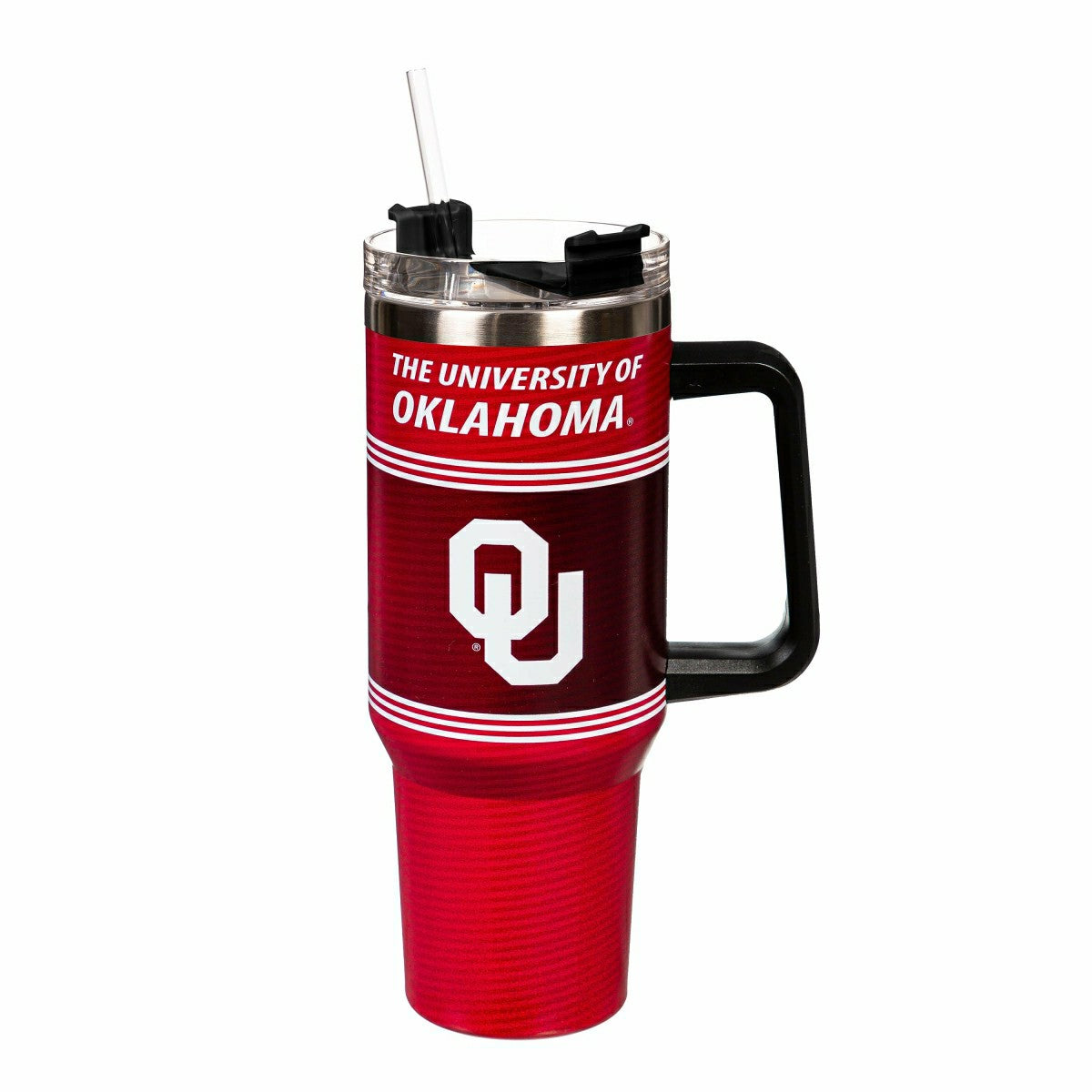 40oz Stainless Steel Canyon Cup w/ Straw, University of Oklahoma - Home Collegiate
