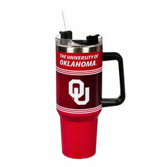 40oz Stainless Steel Canyon Cup w/ Straw, University of Oklahoma - Home Collegiate