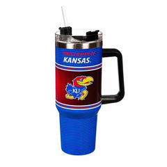 40oz Stainless Steel Canyon Cup w/ Straw, University of Kansas - Home Collegiate