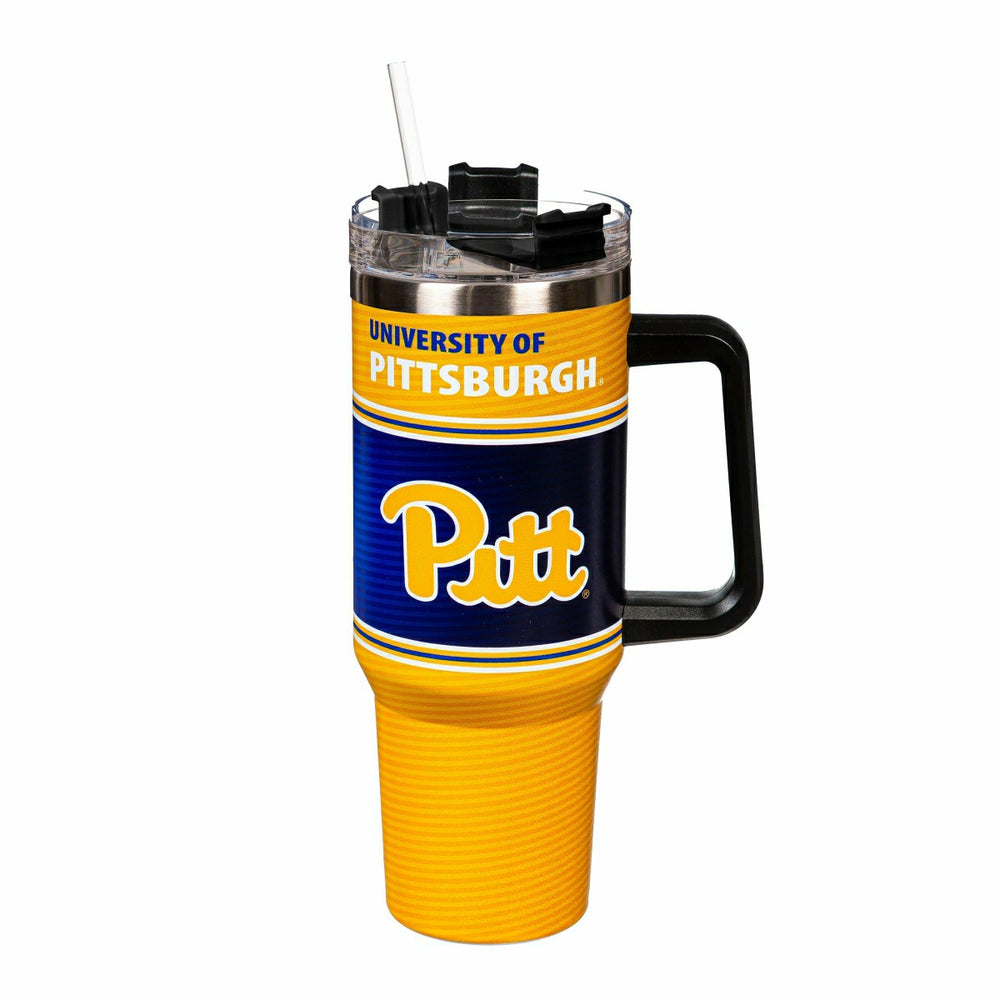 40oz Stainless Steel Canyon Cup w/ Straw, University of Pittsburgh - Home Collegiate