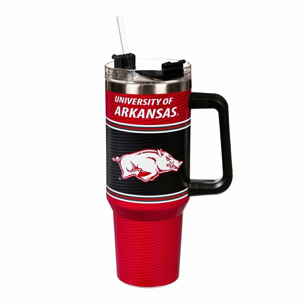40oz Stainless Steel Canyon Cup w/ Straw, University of Arkansas - Home Collegiate
