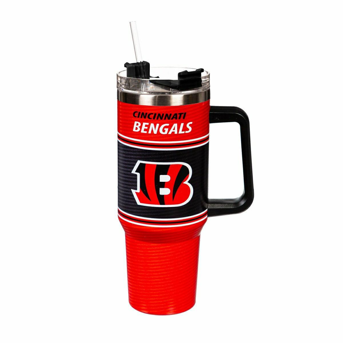 40oz Stainless Steel Canyon Cup w/ Straw, Cincinnati Bengals - Home NFL