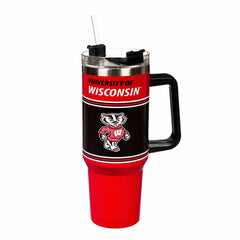 40oz Stainless Steel Canyon Cup w/ Straw, University of Wisconsin-Madi - Home Collegiate