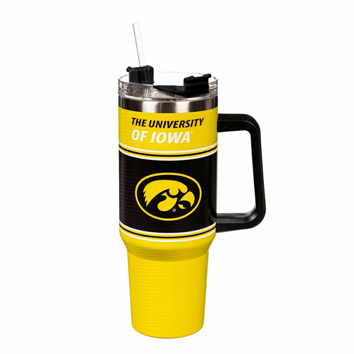 40oz Stainless Steel Canyon Cup w/ Straw, University of Iowa - Home Collegiate
