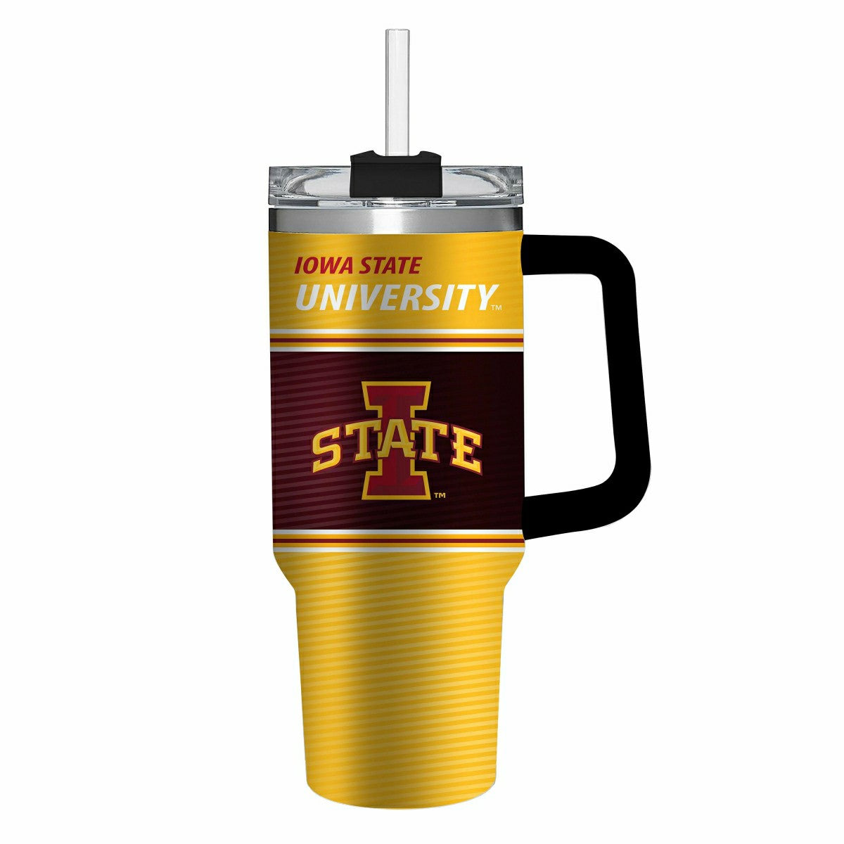 40oz Stainless Steel Canyon Cup w/ Straw, Iowa State University - Home Collegiate