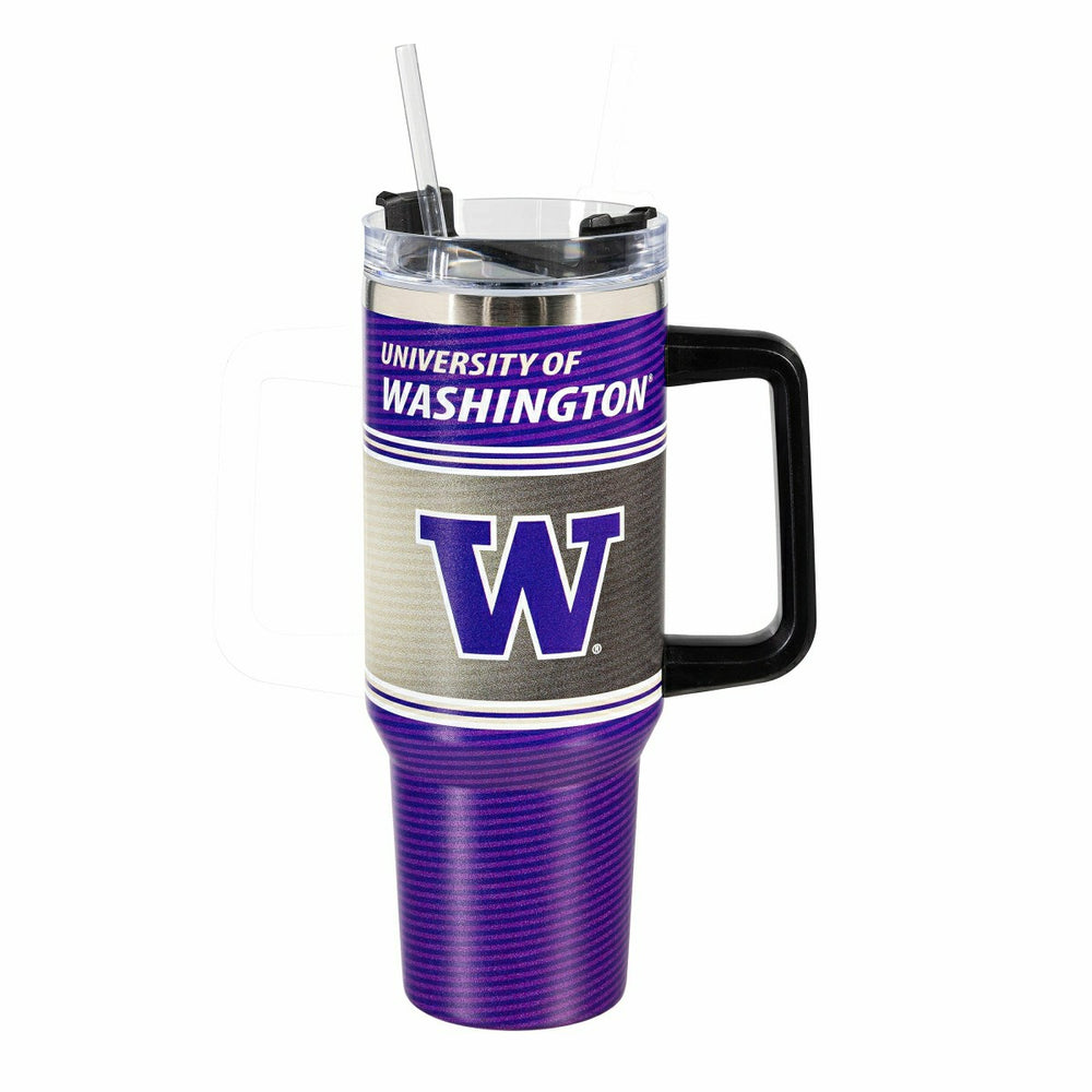 40oz Stainless Steel Canyon Cup w/ Straw, Universitiy of Washington - Home Collegiate
