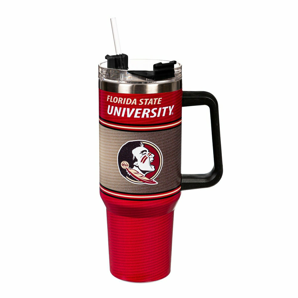 40oz Stainless Steel Canyon Cup w/ Straw, Florida State University - Home Collegiate