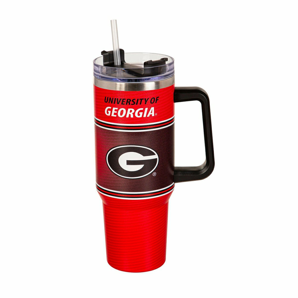 40oz Stainless Steel Canyon Cup w/ Straw, University of Georgia - Home Collegiate