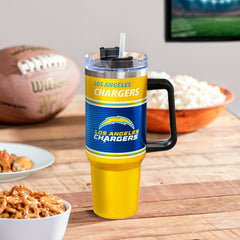 40oz Stainless Steel Canyon Cup w/ Straw, Los Angeles Chargers - Home