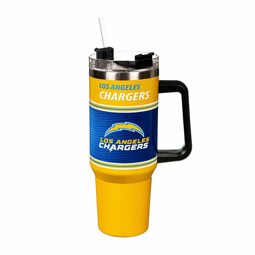 40oz Stainless Steel Canyon Cup w/ Straw, Los Angeles Chargers - Home