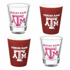 Texas A&M 4-Piece Ceramic and Glass 2oz. Shot Glass Set - Home Collegiate