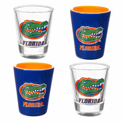 University of Florida 4-Piece Ceramic and Glass 2oz. Shot Glass Set - Home Collegiate
