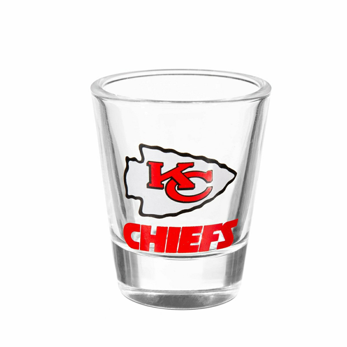 Kansas City Chiefs 4-Piece Ceramic and Glass 2oz. Shot Glass Set - Home NFL
