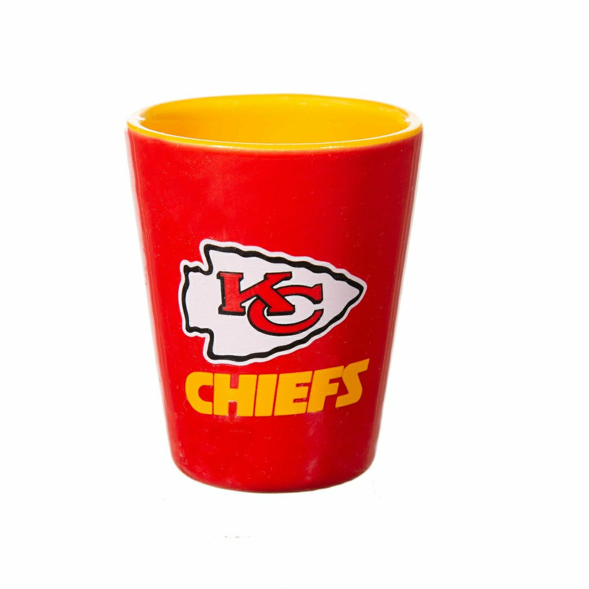 Kansas City Chiefs 4-Piece Ceramic and Glass 2oz. Shot Glass Set - Home NFL