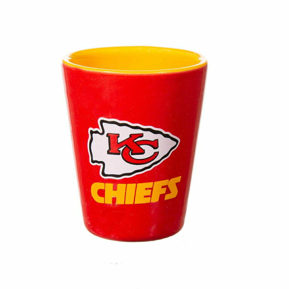 Kansas City Chiefs 4-Piece Ceramic and Glass 2oz. Shot Glass Set - Home NFL