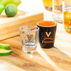 University of Virginia 4-Piece Ceramic and Glass 2oz. Shot Glass Set - Home Collegiate